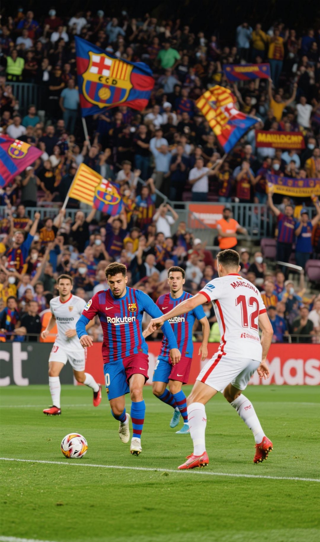 巴塞罗那队一路领先风采 巴塞罗那队一路领先风采