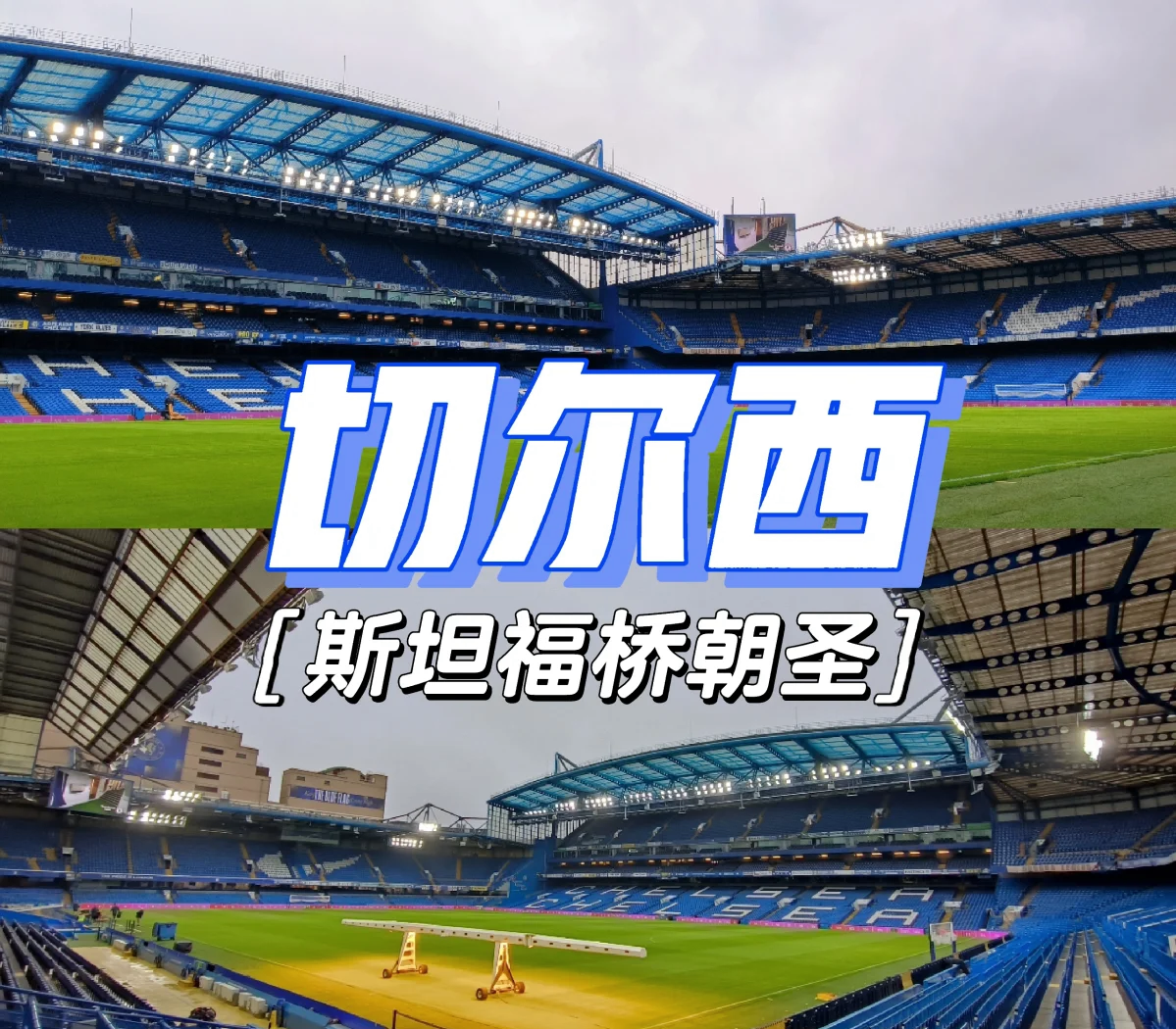 看好球队！斯坦福桥球场举行激烈比赛